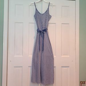 Sleeveless summer maxi dress with adjustable straps